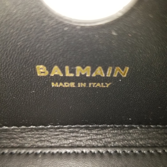 Balmain B-Buzz 19 Embellished Leather Crossbody Bag Black - Picture 10 of 15